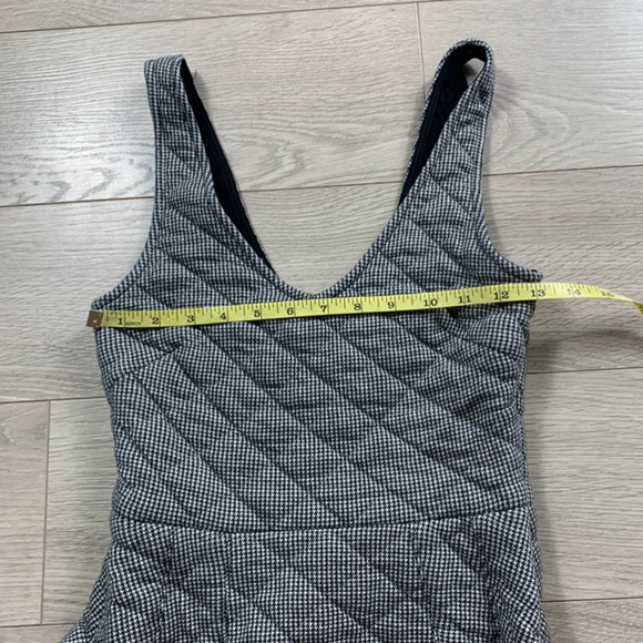 Creatures Of Comfort Houndstooth Quilted Skater Mini Dress - Picture 10 of 10